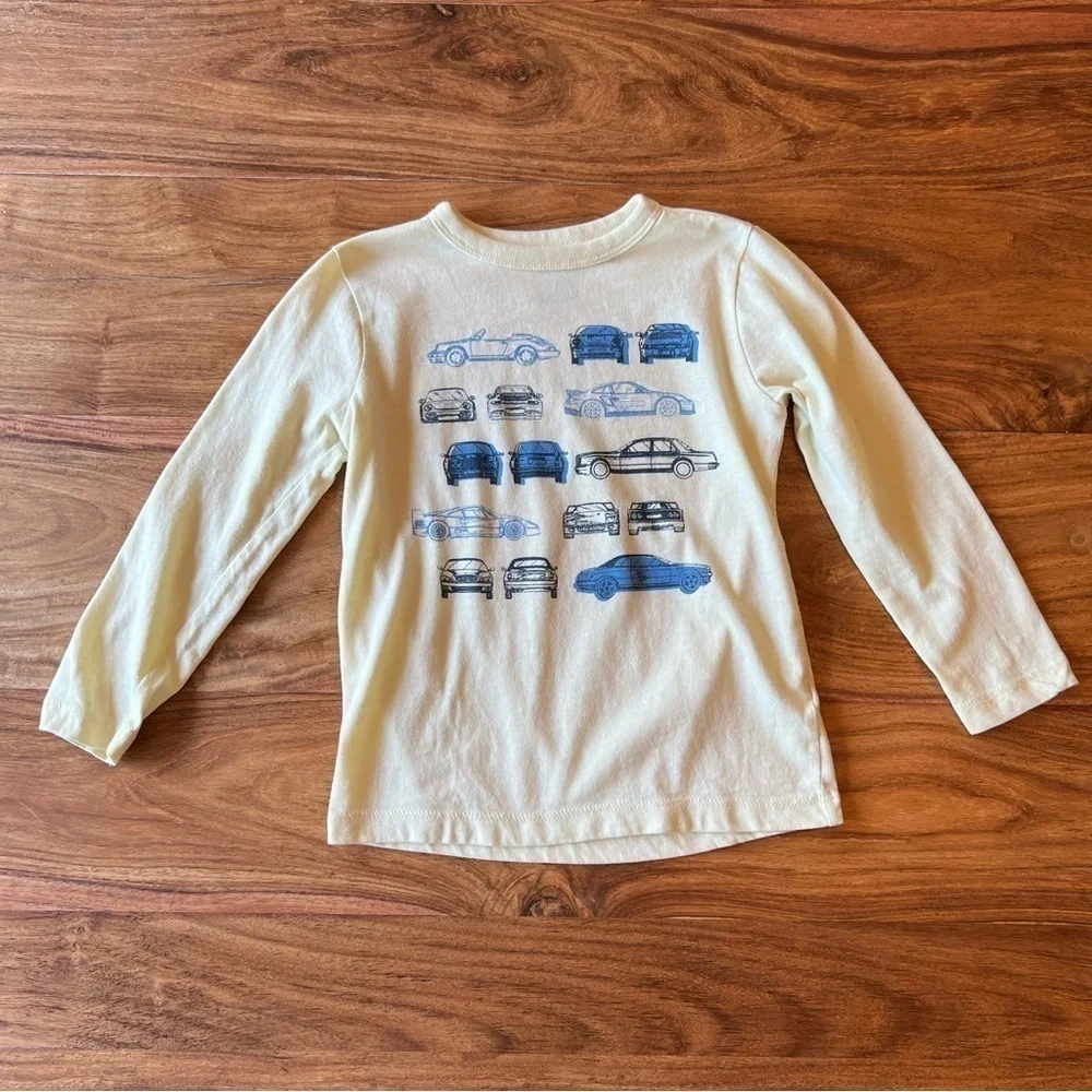 Crewcuts Yellow & Blue Glow In The Dark Car Long Sleeve T-Shirt